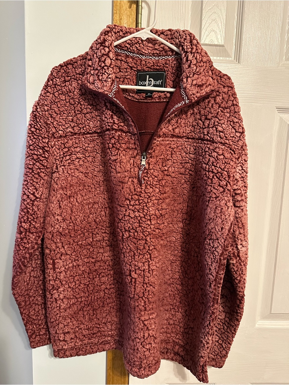 Boxercraft Women’s Burgundy Sherpa Half-Zip Pullover